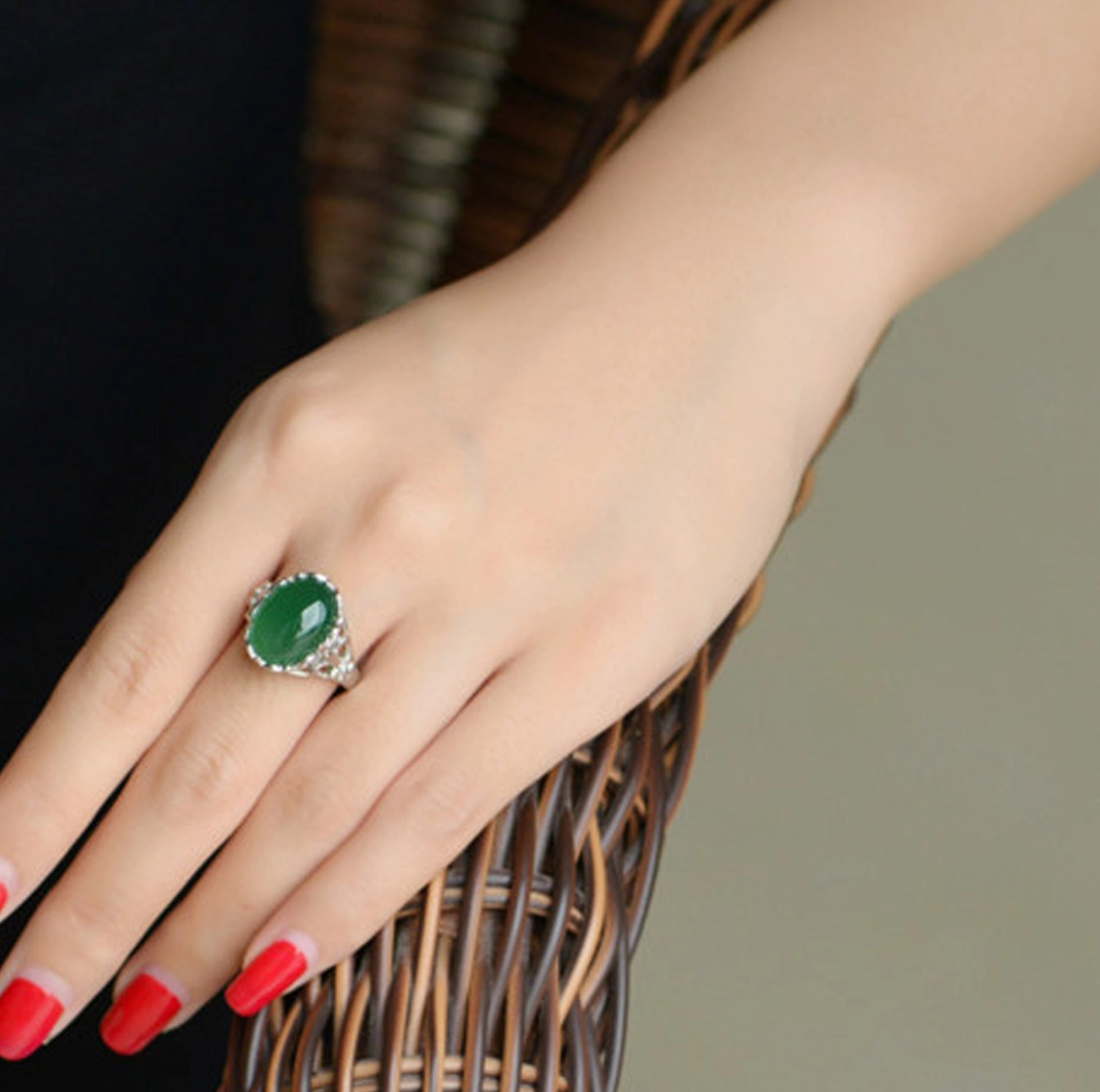 Wholesale Copper Emerald Rings