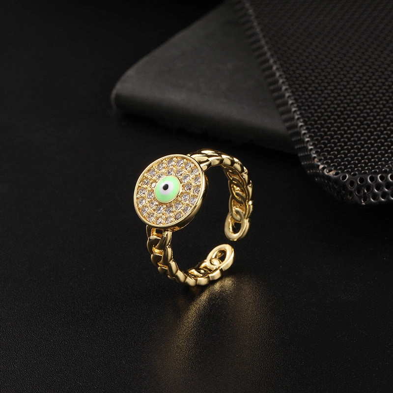 Wholesale Copper Evil Eye Open Ring