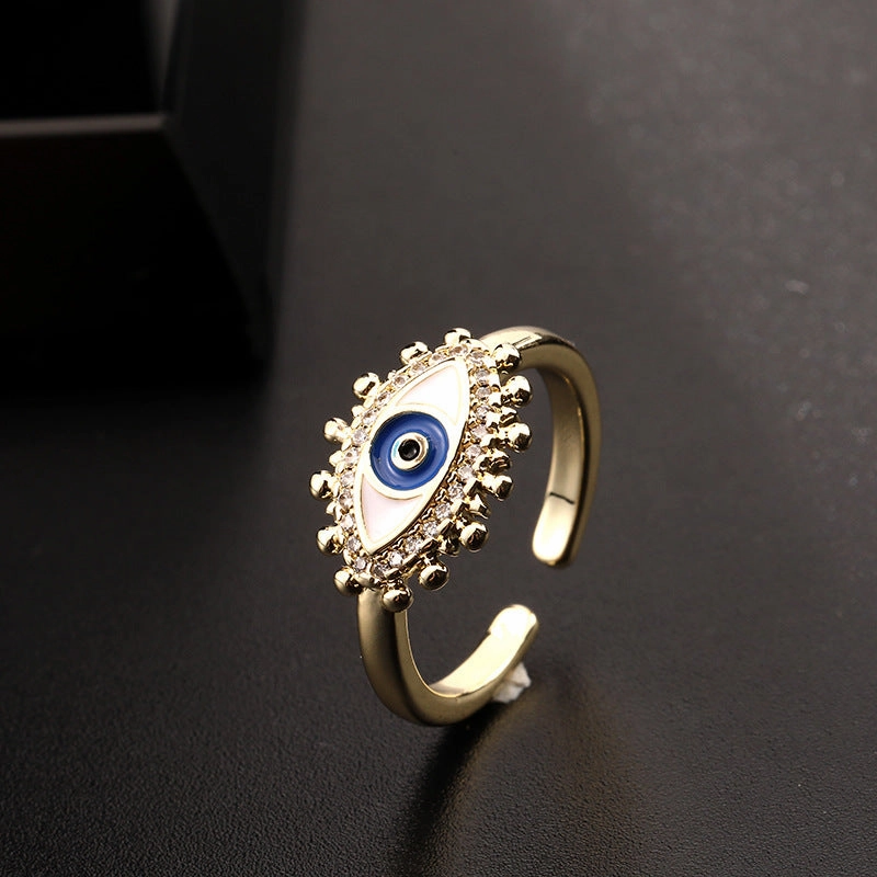 Wholesale Copper Evil Eye Open Ring