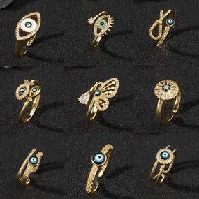 Wholesale Copper Evil Eye Ring