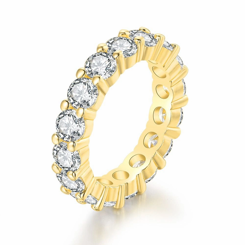 Wholesale Copper Full Diamond Round Ring