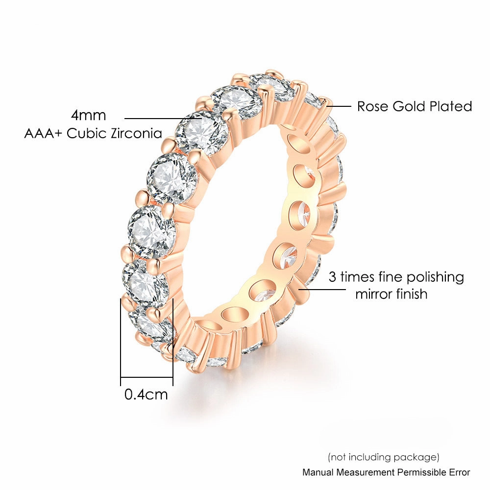 Wholesale Copper Full Diamond Round Ring