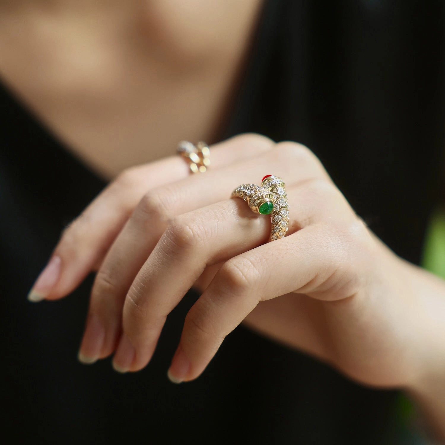 Wholesale Copper Gold Plated Diamond Ring