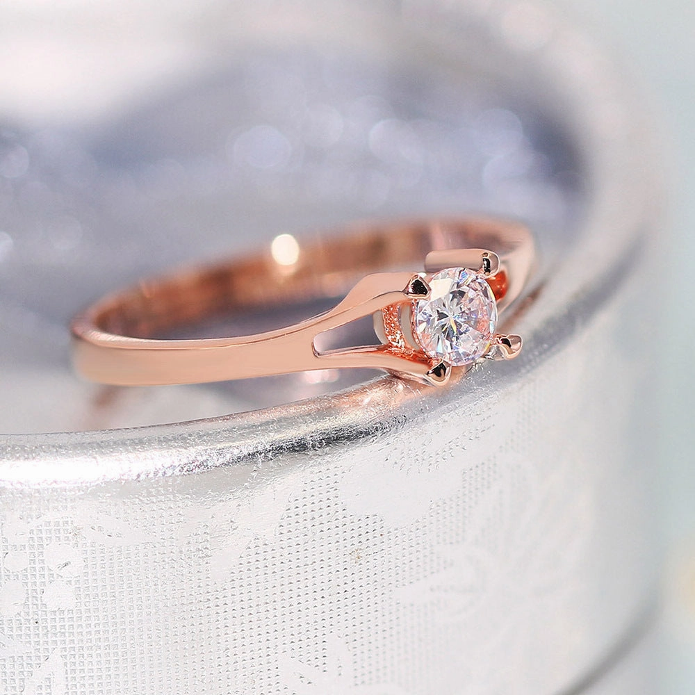 Wholesale Copper Gold Plated Simple Ring