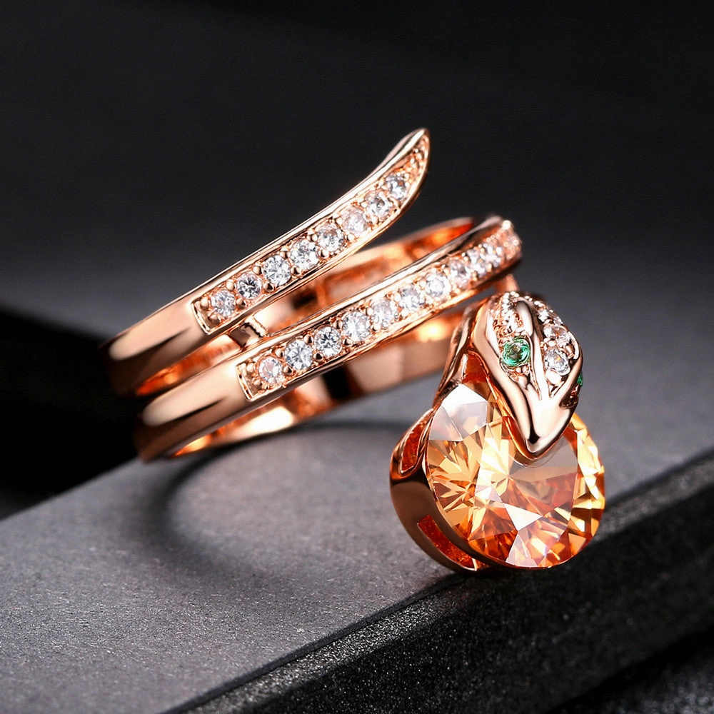 Wholesale Copper Gold Plated Snake Ring