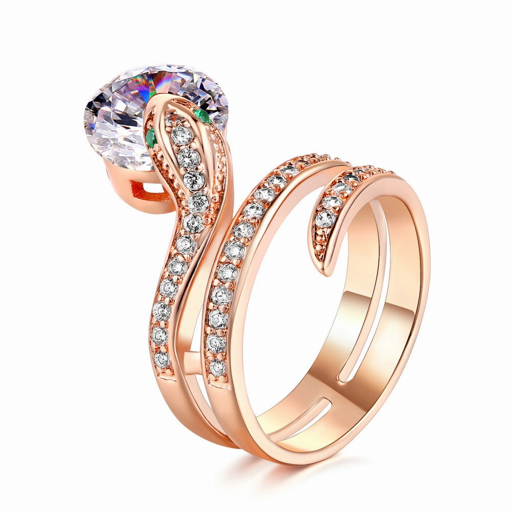 Wholesale Copper Gold Plated Snake Ring