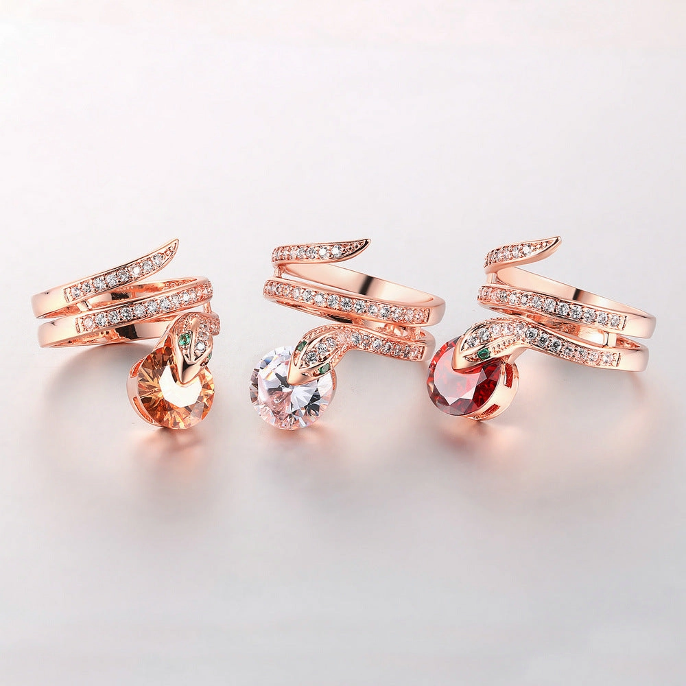 Wholesale Copper Gold Plated Snake Ring