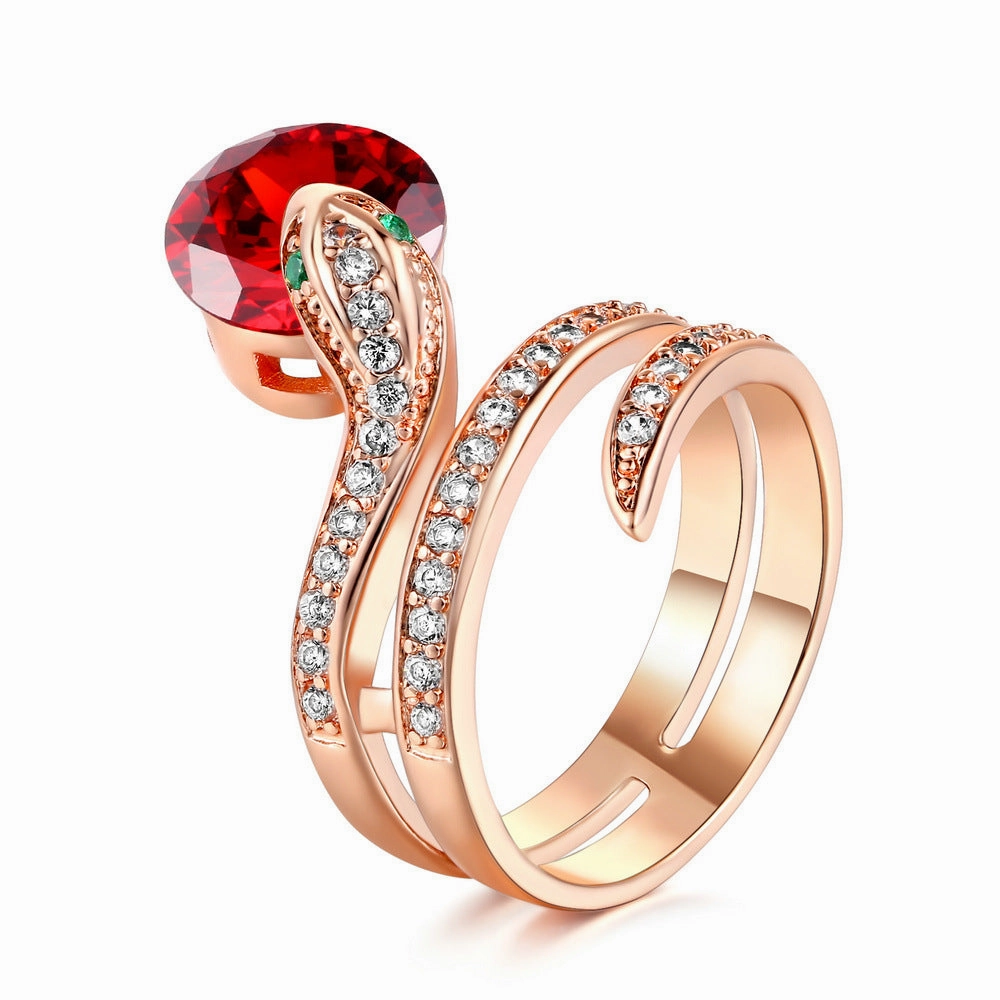 Wholesale Copper Gold Plated Snake Ring