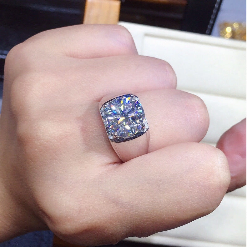 Wholesale Copper Imitation Mosang Diamond Rings