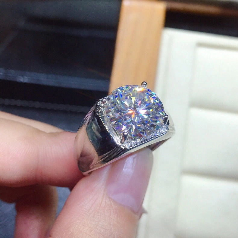 Wholesale Copper Imitation Mosang Diamond Rings