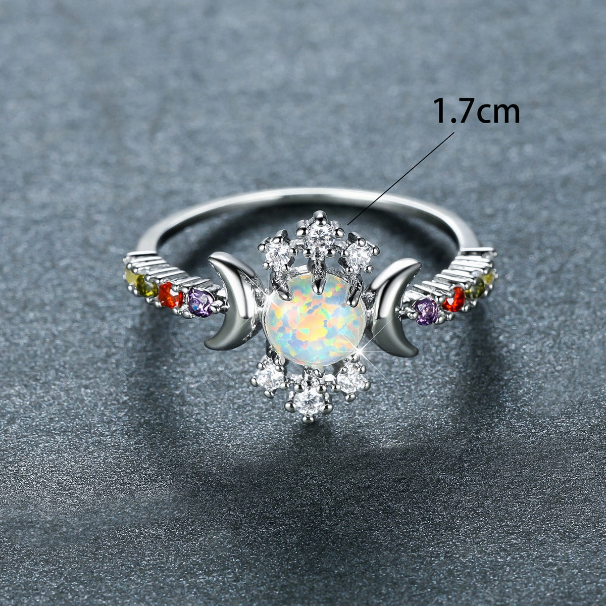Wholesale Copper Inlay White Diamond Ring