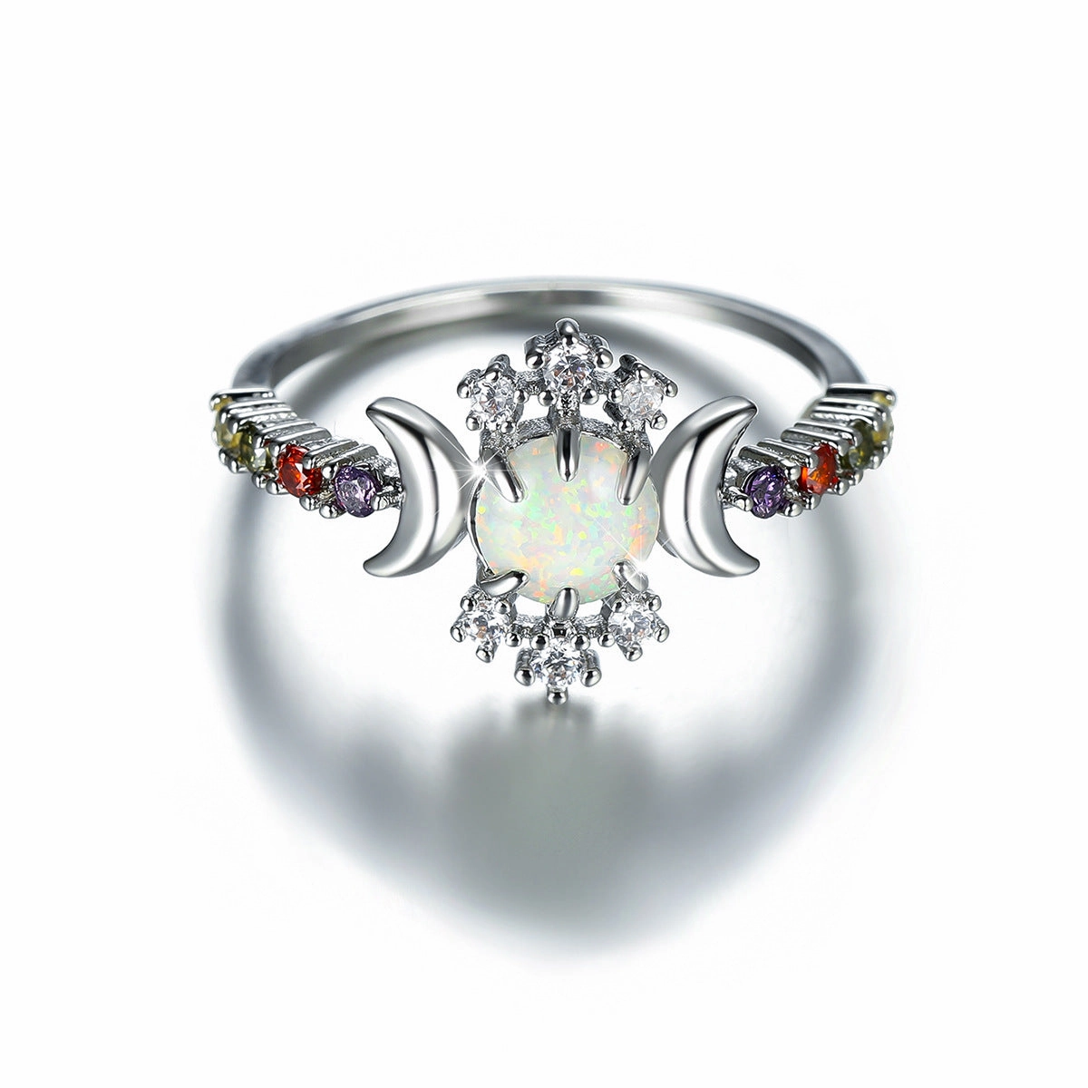 Wholesale Copper Inlay White Diamond Ring
