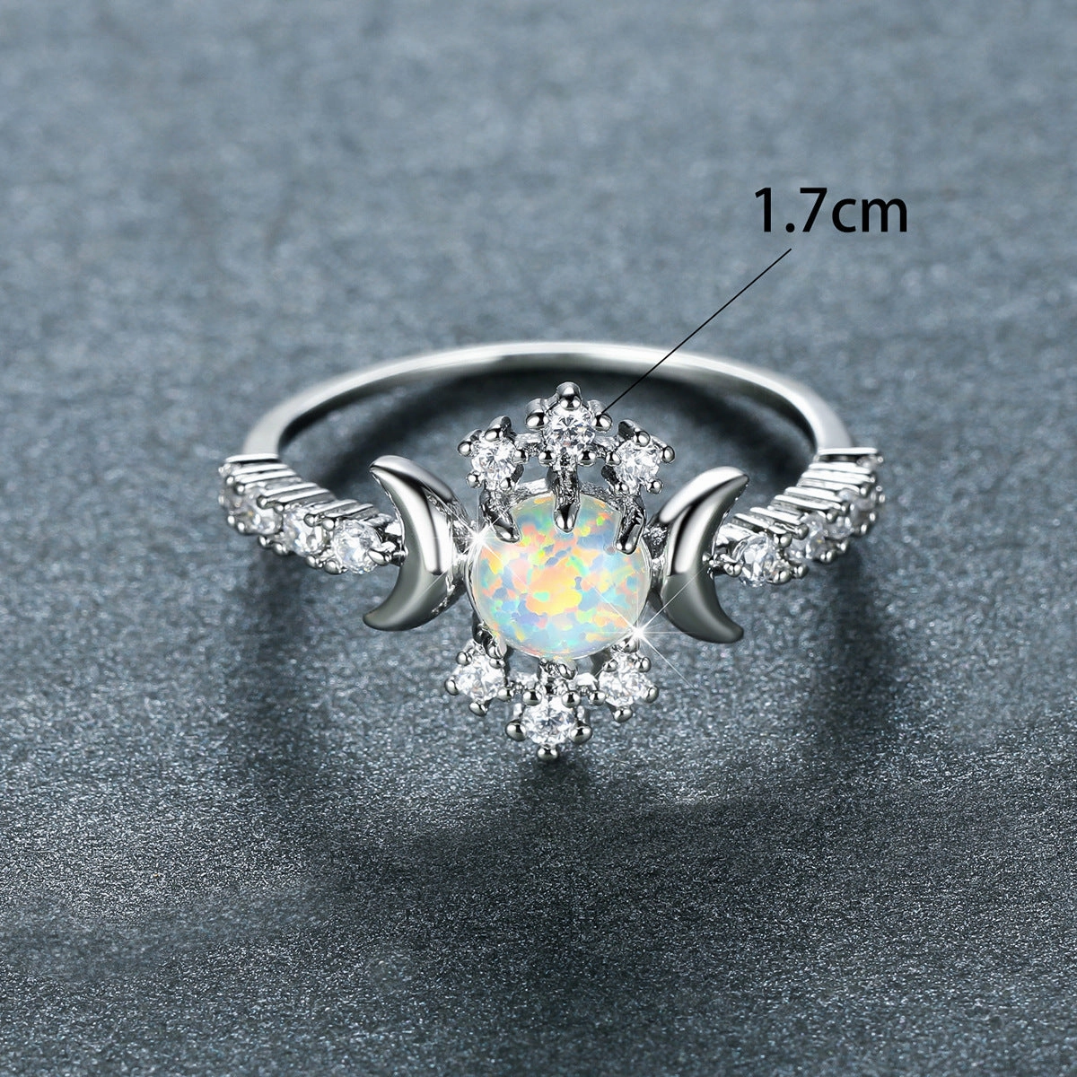 Wholesale Copper Inlay White Diamond Ring