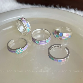 Wholesale Copper Macaron Heart Open Ring