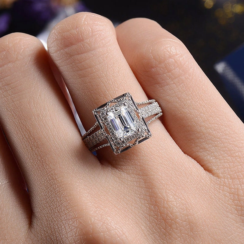 Wholesale Copper Micro Paved Zircon Ladies Ring