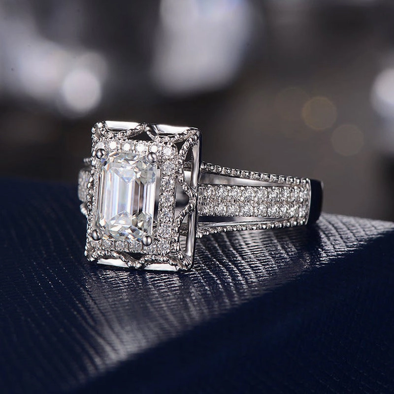 Wholesale Copper Micro Paved Zircon Ladies Ring