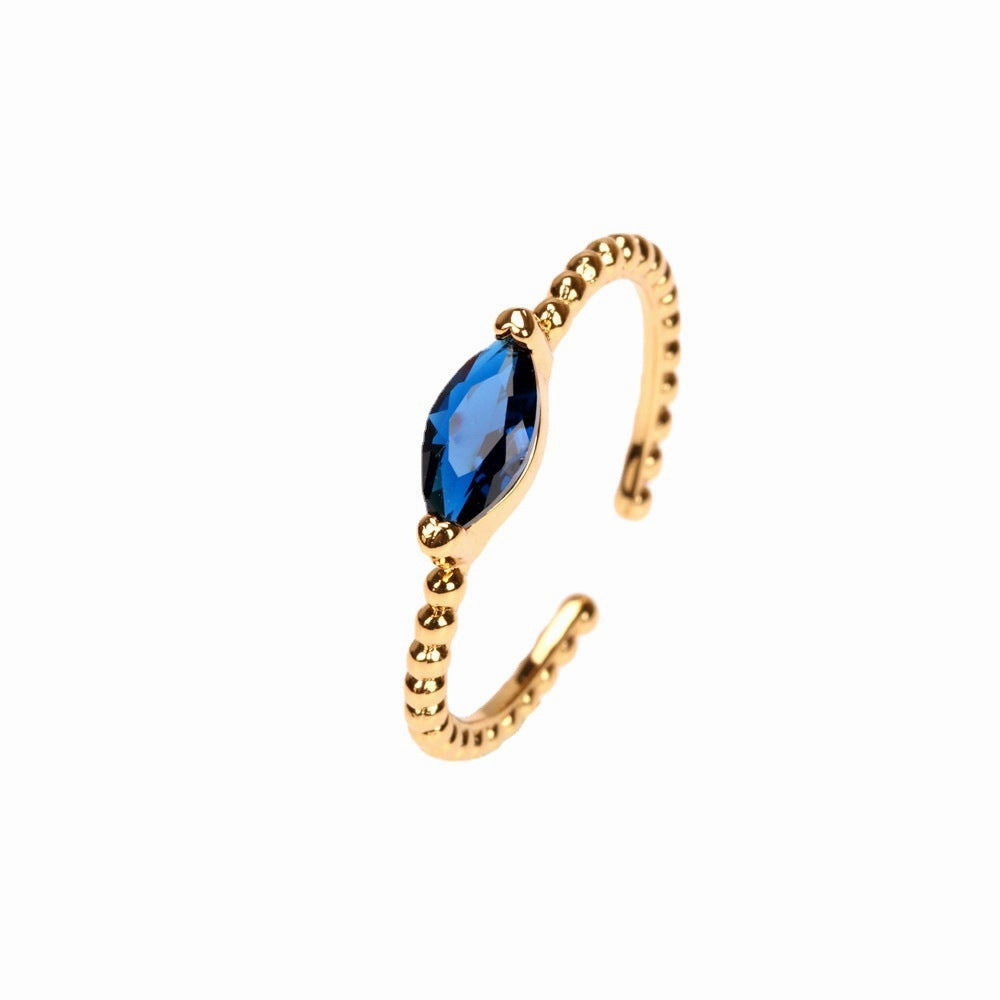 Wholesale Copper Plated Gold Inlaid Zircon Open Ring