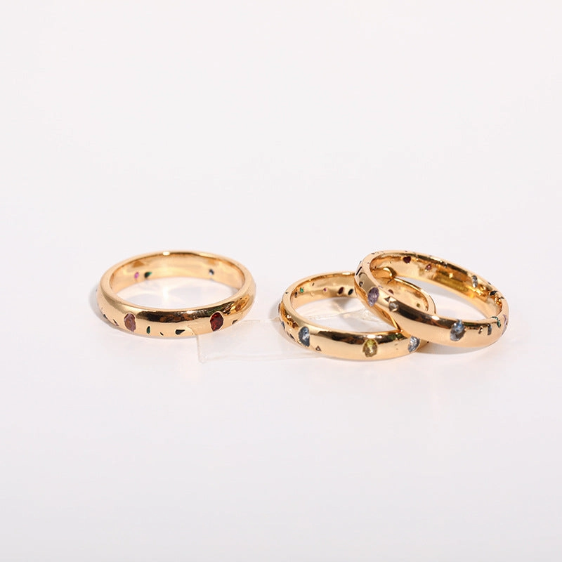 Wholesale Copper Rainbow 18K Gold Ring