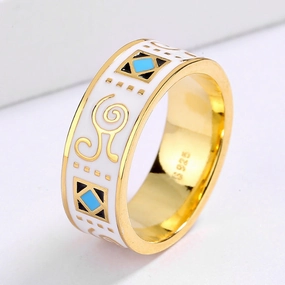 Wholesale Copper Rings Earrings Enamel Set of Two