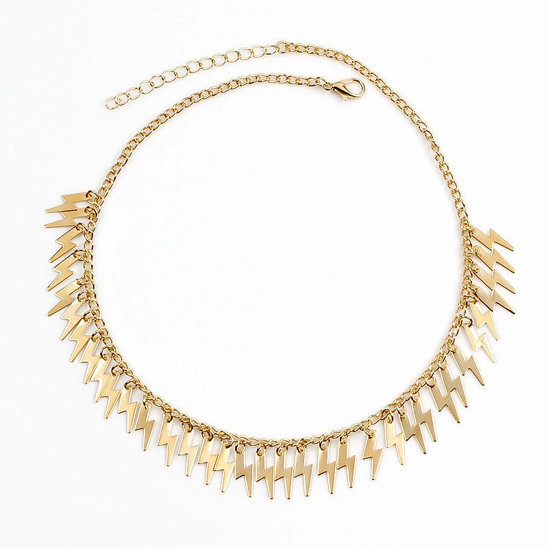 Wholesale Copper Sheet Lightning Alloy Necklaces