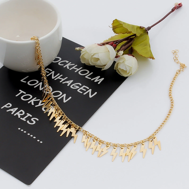 Wholesale Copper Sheet Lightning Alloy Necklaces