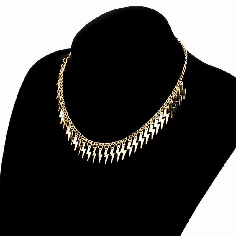 Wholesale Copper Sheet Lightning Alloy Necklaces