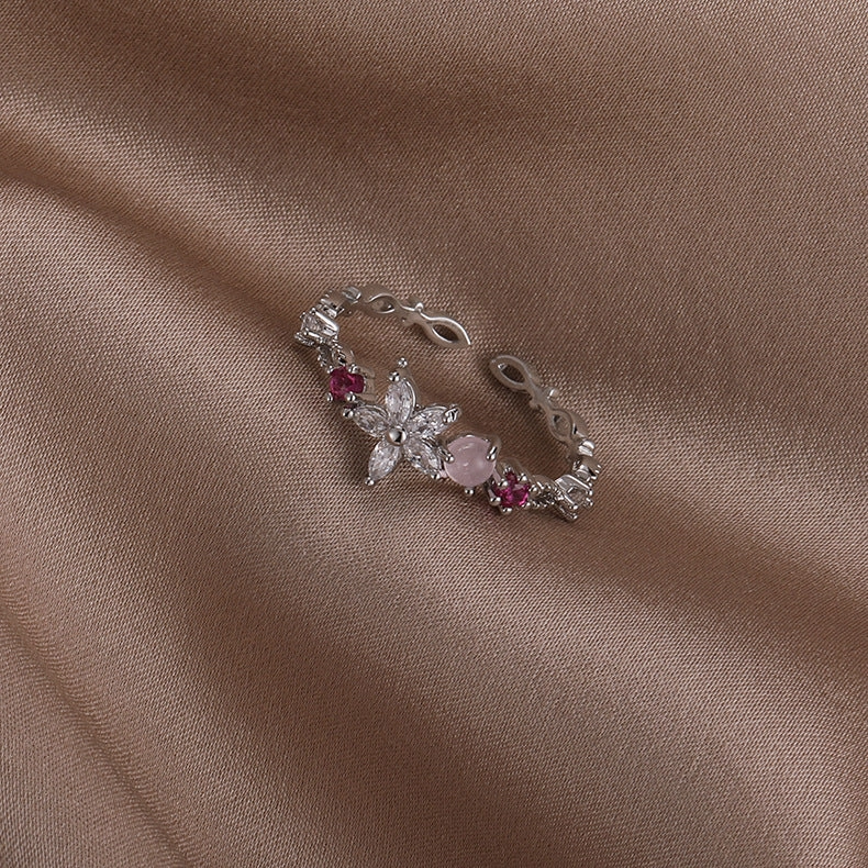 Wholesale Copper Shell Flower Open Ring