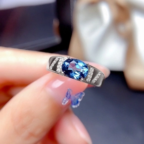 Wholesale Copper Simulated Sapphire Rings