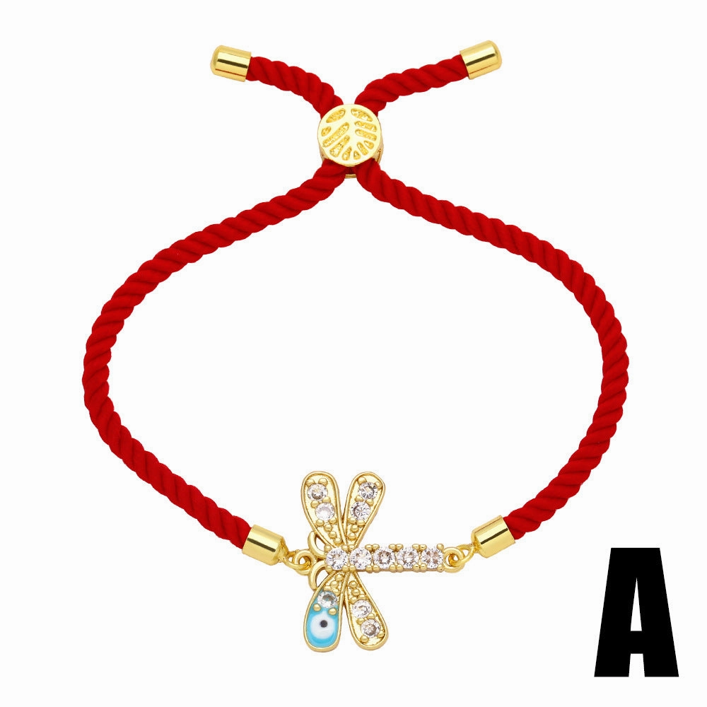 Wholesale Copper Trendy Dragonfly Heart Bracelet