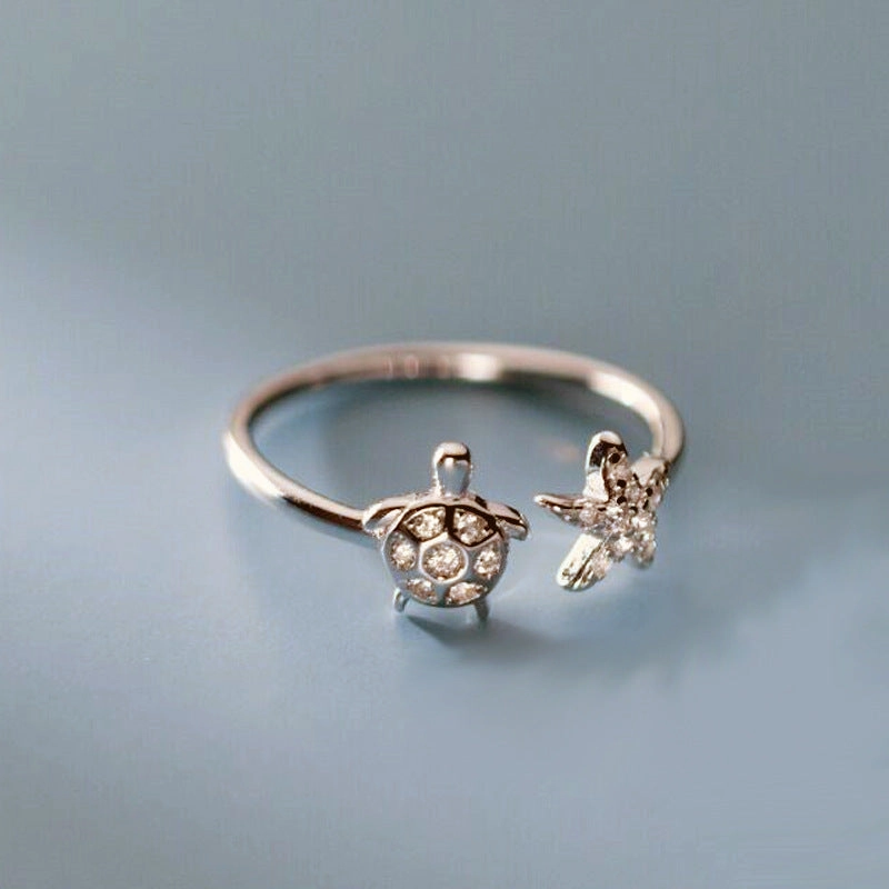 Wholesale Copper Turtle Starfish Ring