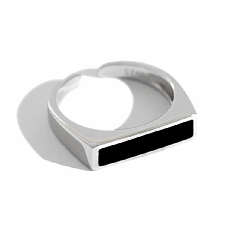 Wholesale Copper Zhendianzhibao Geometric Square Round Glossy Open Ring