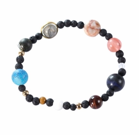 Wholesale Cosmos Galaxy Nine Planets Stretch Stone Bracelet
