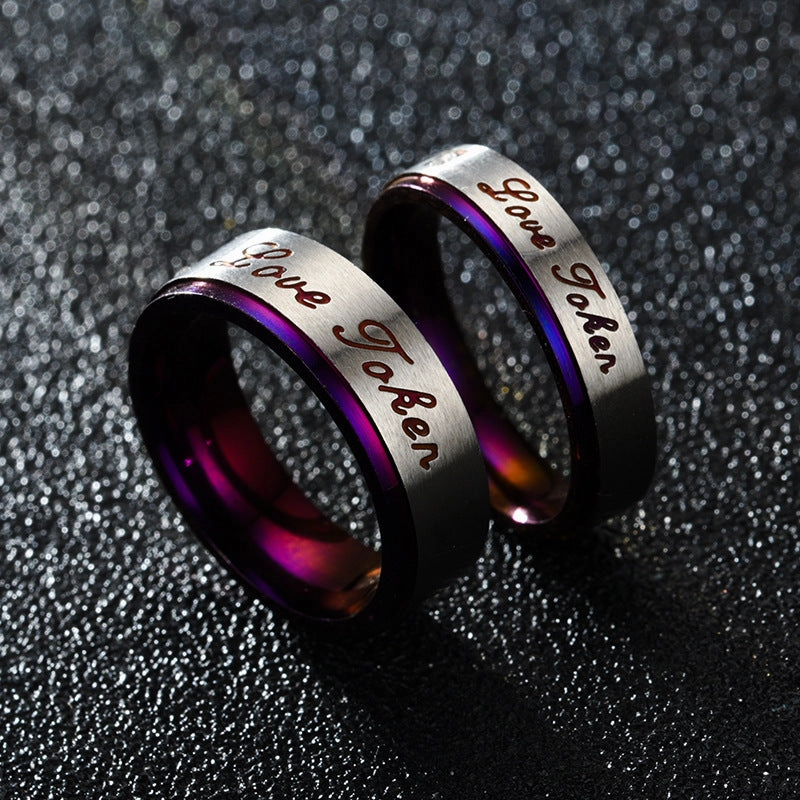 Wholesale Couple Diamonds Titanium Steel Rings