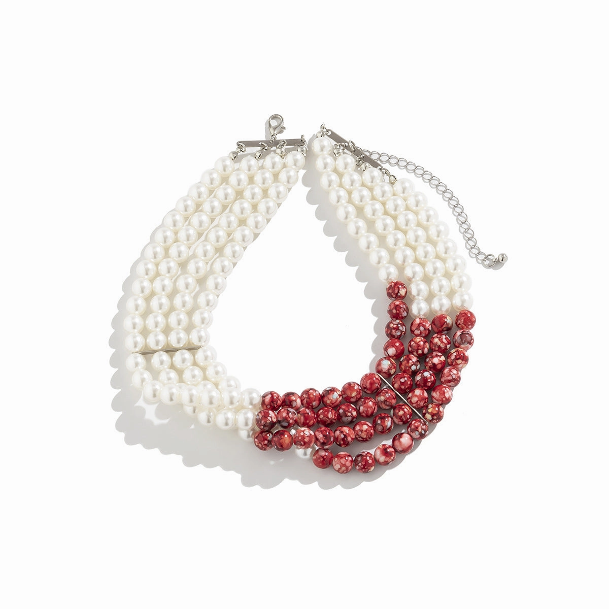 Wholesale Creative Halloween Blood Drop Tassel Imitation Pearl Acrylic Necklaces