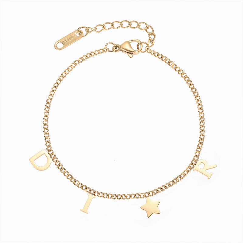 Wholesale Creative Letters Vintage Titanium Steel Bracelet