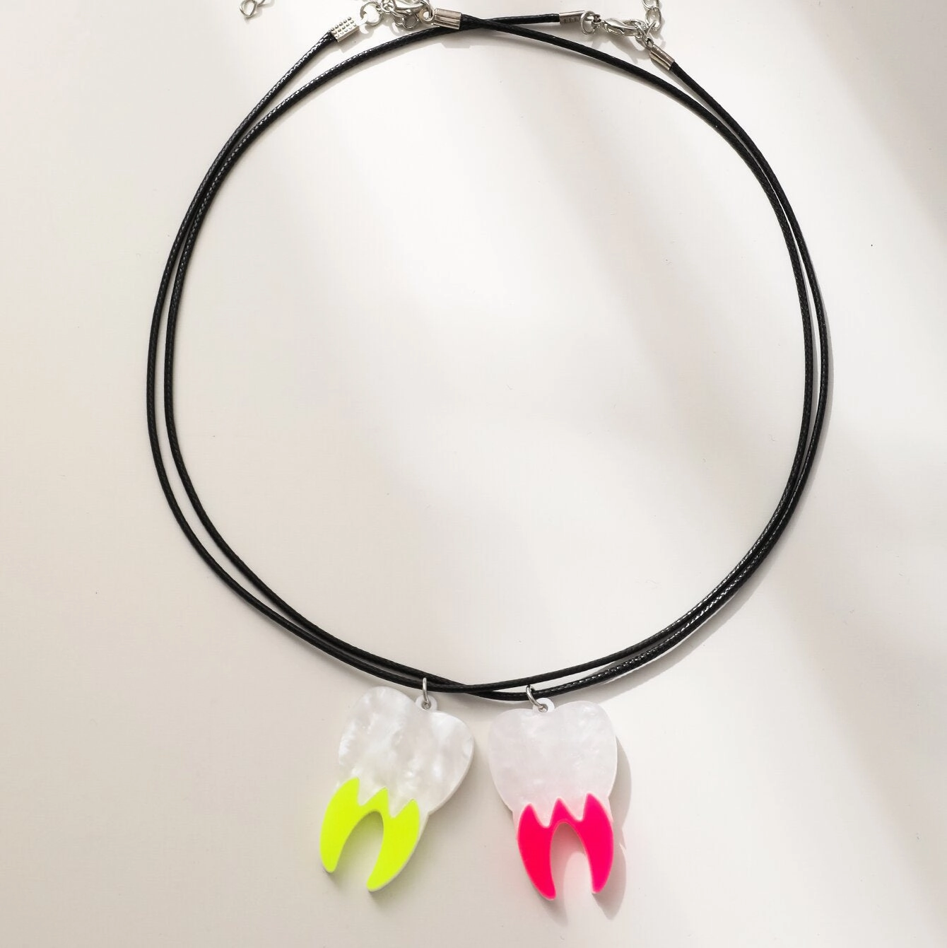 Wholesale Creative Starry Sky Skull Head Acrylic Necklace