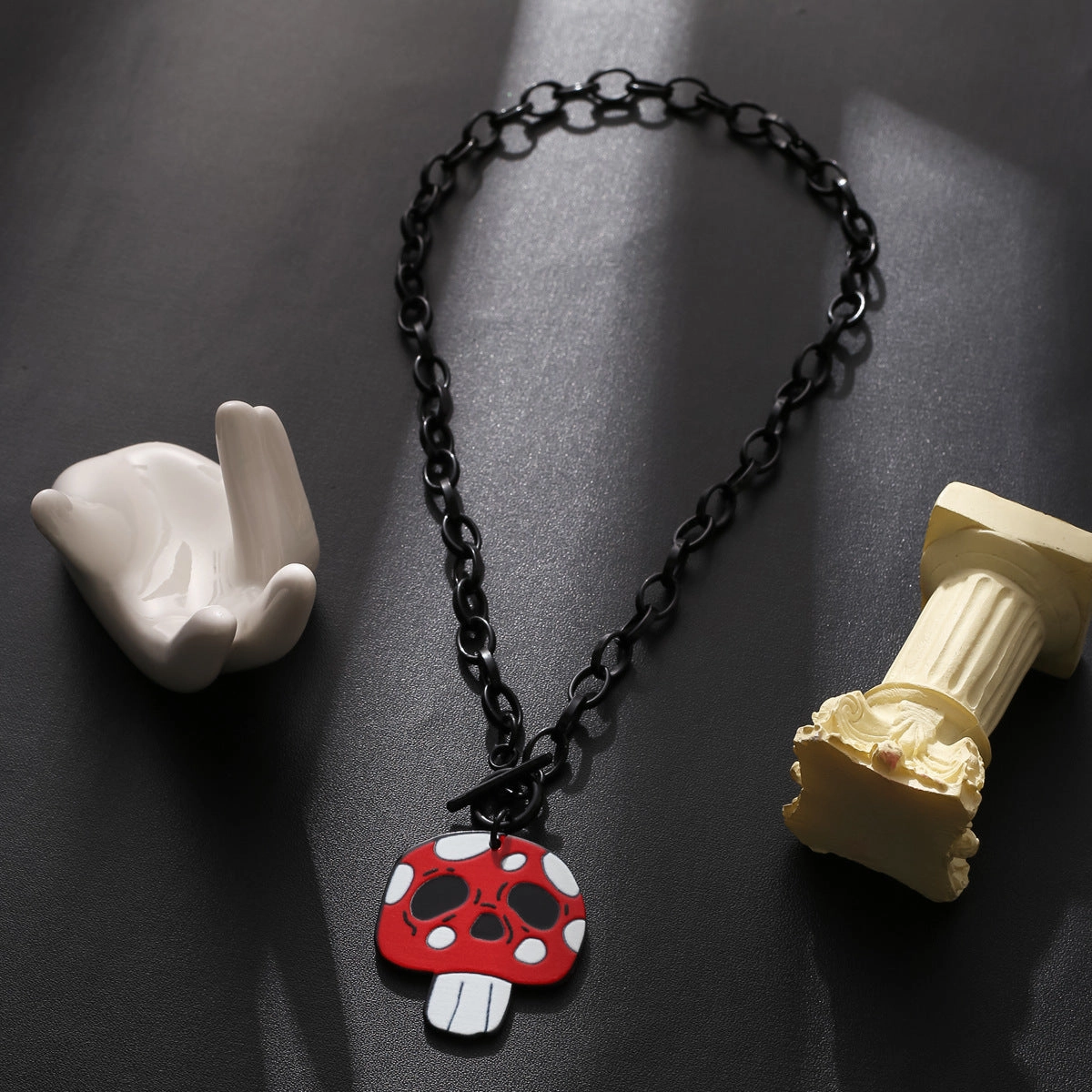 Wholesale Creative Starry Sky Skull Head Acrylic Necklace