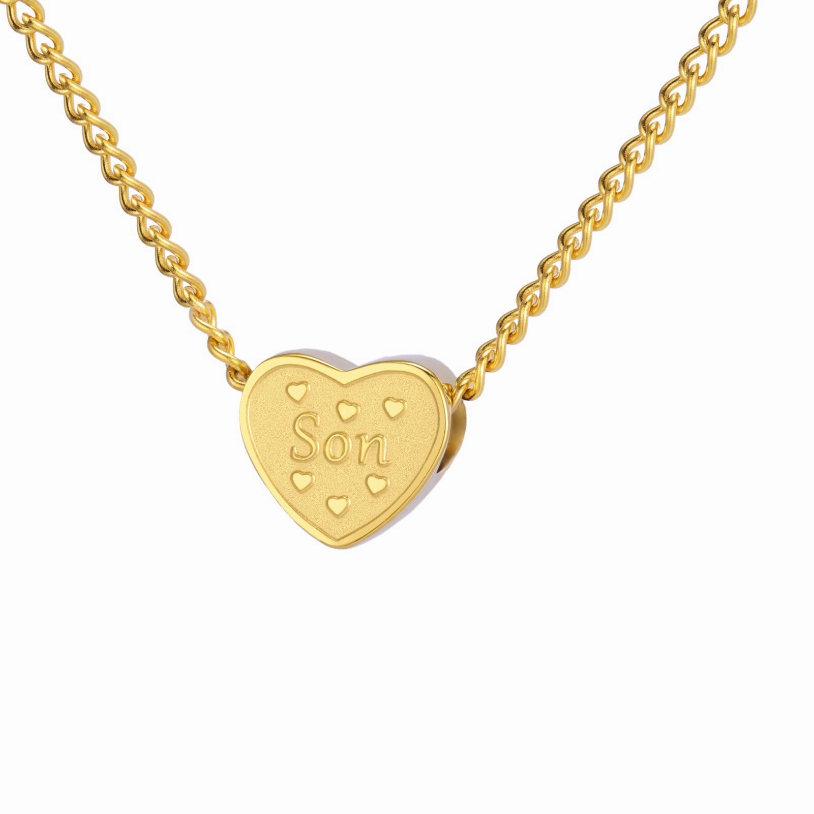 Wholesale Cross-border hot-selling stainless steel cut titanium steel love necklace