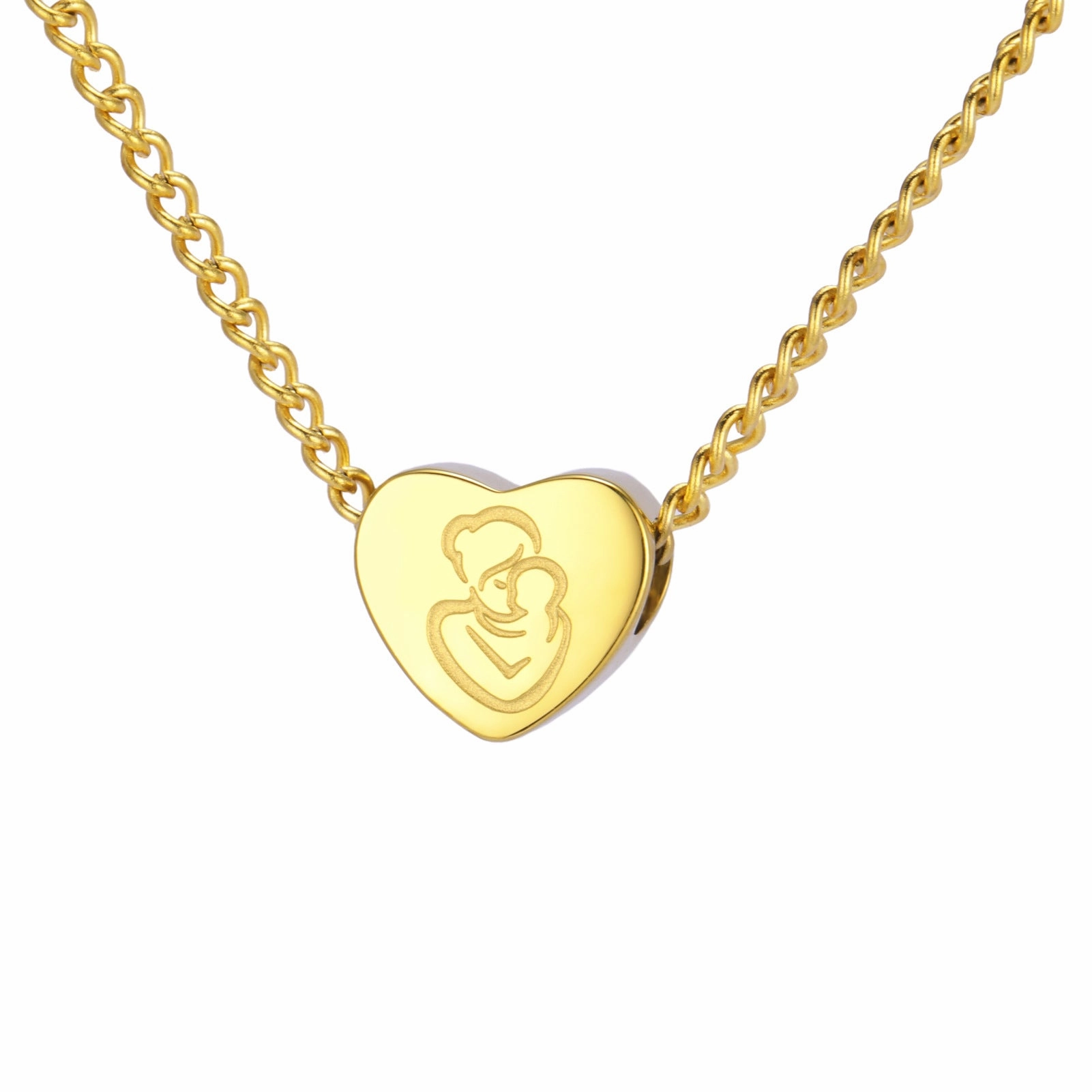 Wholesale Cross-border hot-selling stainless steel cut titanium steel love necklace