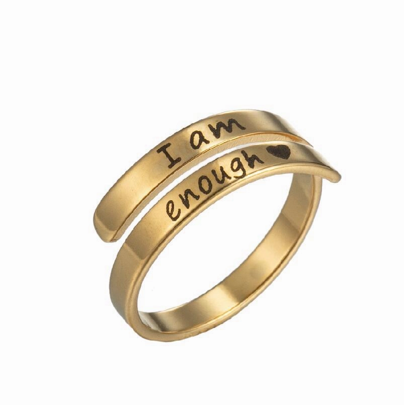 Wholesale Cross English Alphabet Titanium Steel Rings