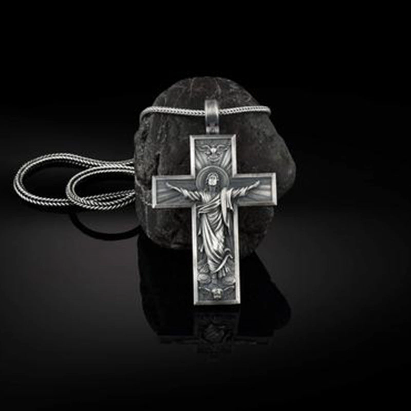 Wholesale Cross Men's Vintage Style Alloy Necklaces