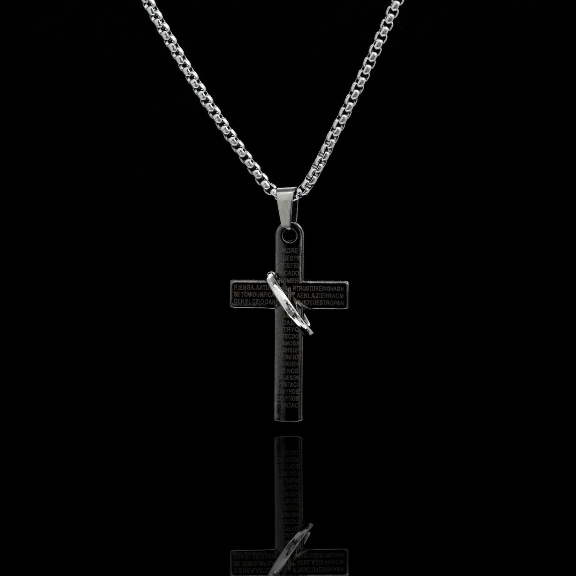 Wholesale Cross Titanium Steel Couple Alloy Pendant Necklaces