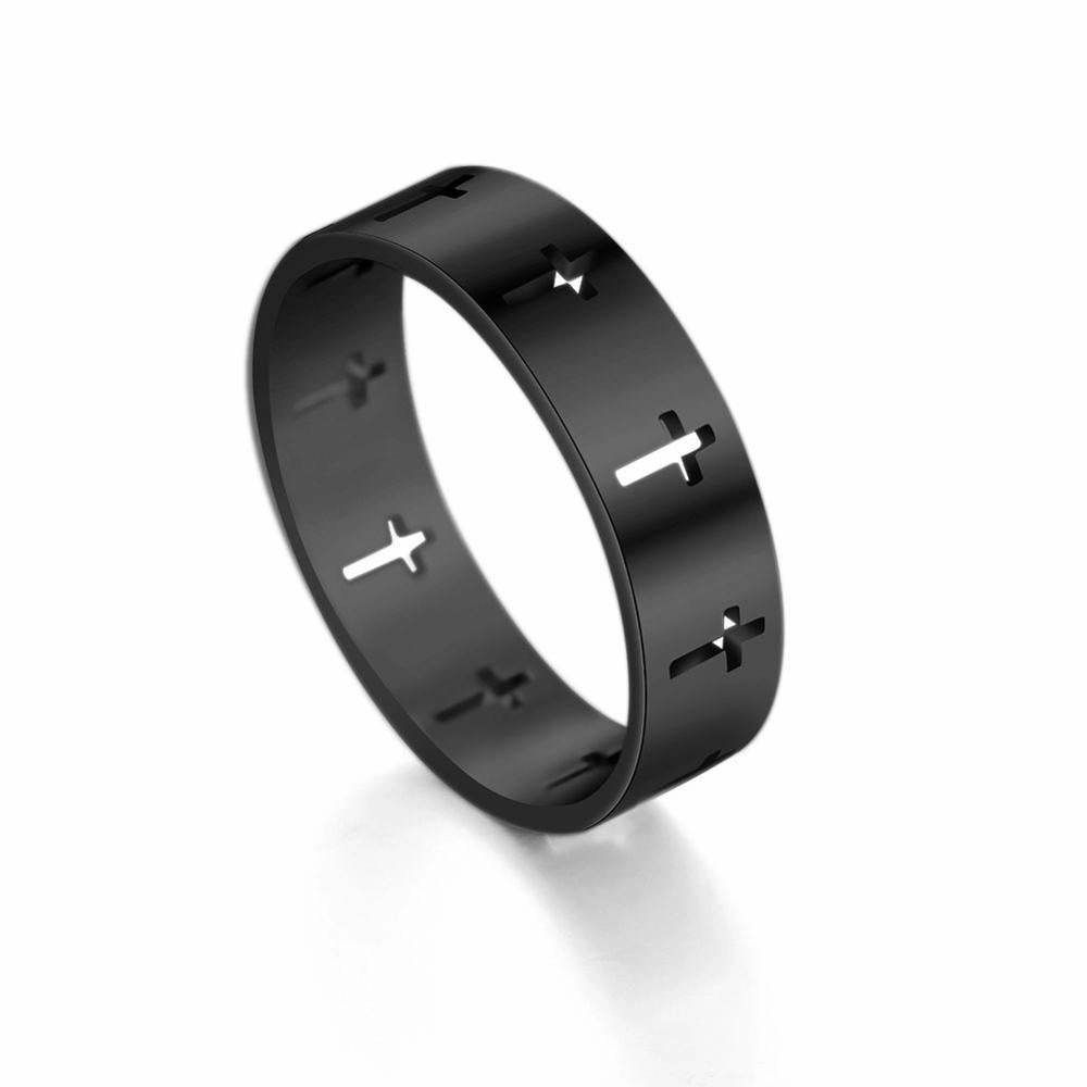 Wholesale Cross Titanium Steel Rings