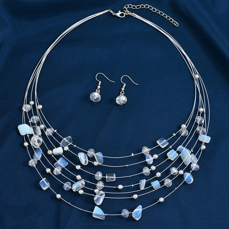Wholesale Crushed Stone Bohemian Alloy Necklaces