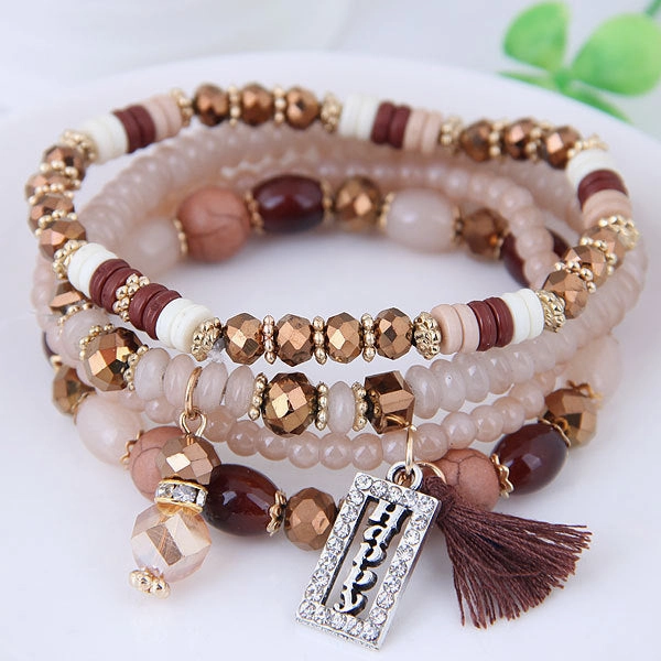 Wholesale Crystal Beads Alloy Bracelet