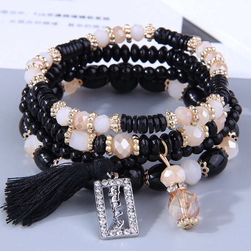 Wholesale Crystal Beads Alloy Bracelet