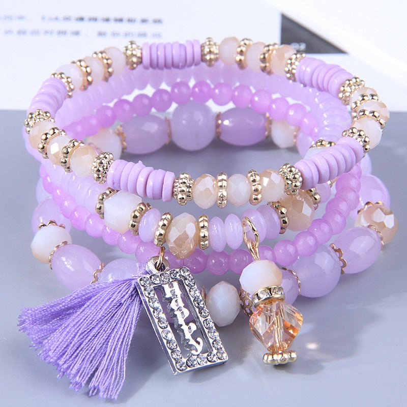 Wholesale Crystal Beads Alloy Bracelet