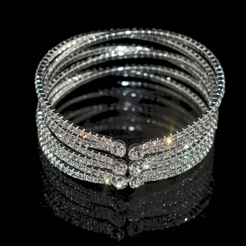 Wholesale Crystal Rhinestone Layered Bracelet Set