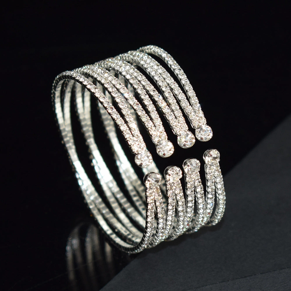 Wholesale Crystal Rhinestone Layered Bracelet Set