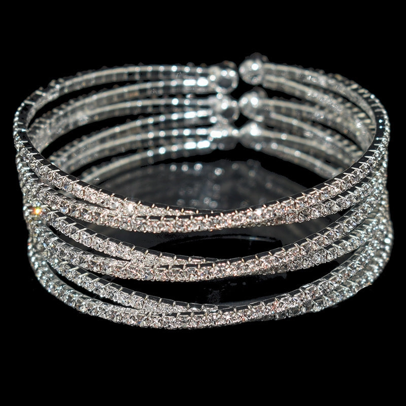 Wholesale Crystal Rhinestone Layered Bracelet Set